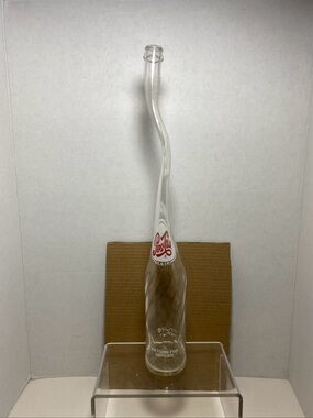 Vintage 1970s Pepsi-Cola stretched twisted 19 inch glass soda bottle